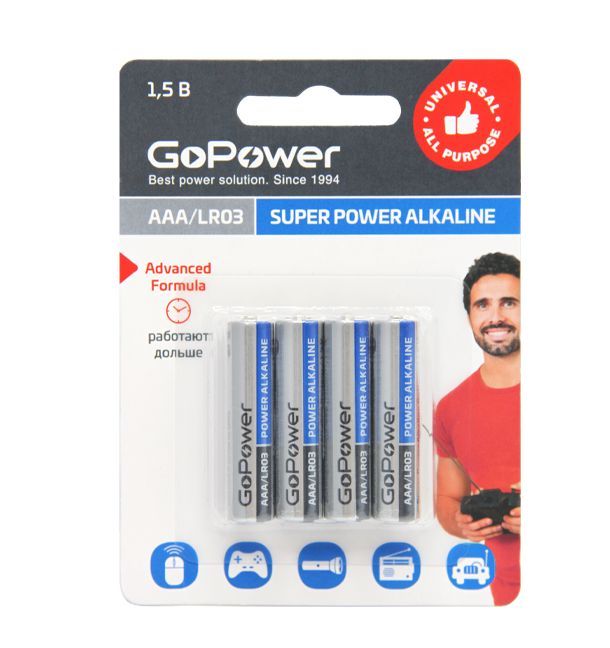   GOPOWER (00-00015602) Super Power Alkaline AAA/ LR03