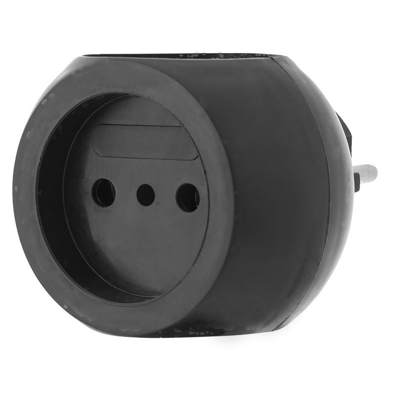 Электроаксессуары REXANT (11-1063-1) Тройник эл Шар 220 В 6 А черный