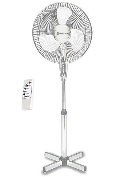 Вентилятор SAKURA SA-16BK бел/сер 1шт/кор