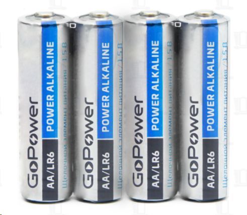 Элементы питания GOPOWER (00-00017748) LR6 AA BOX20 SHRINK 4 ALKALINE 1.5V