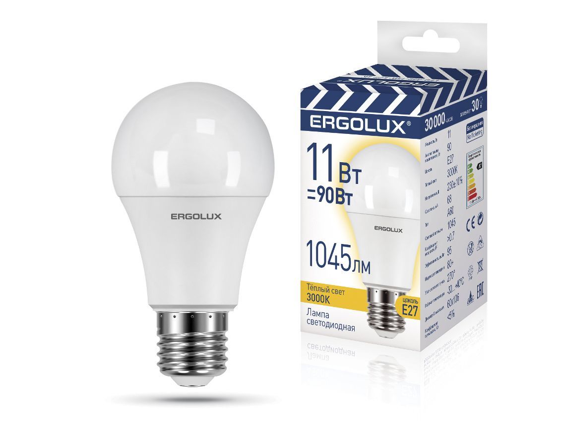   ERGOLUX (14458) LED-A60-11W-E27-3K