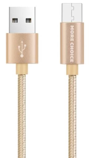  MORE CHOICE (4627151190228) K11m - USB 2.0A  micro USB- 1 Gold