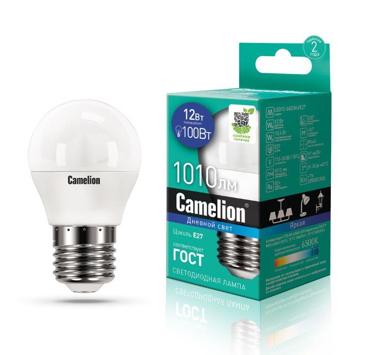  CAMELION (13698) LED12-G45/865/E27