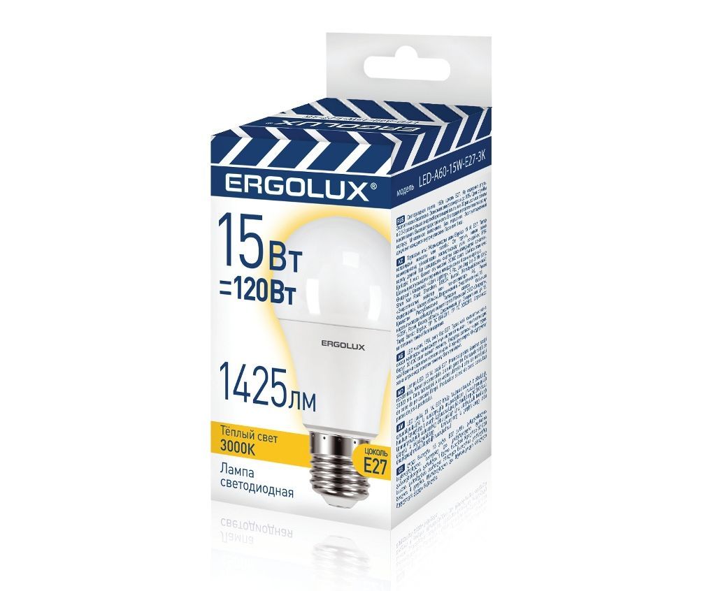  ERGOLUX (14308) LED-A60-15W-E27-3K