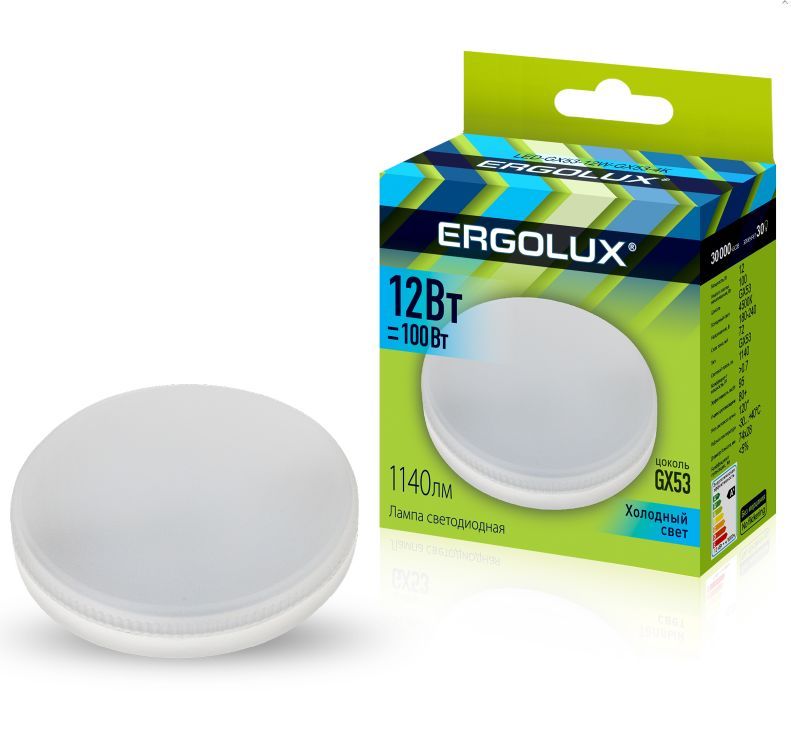  ERGOLUX (14237) LED-GX53-12W-GX53-4K