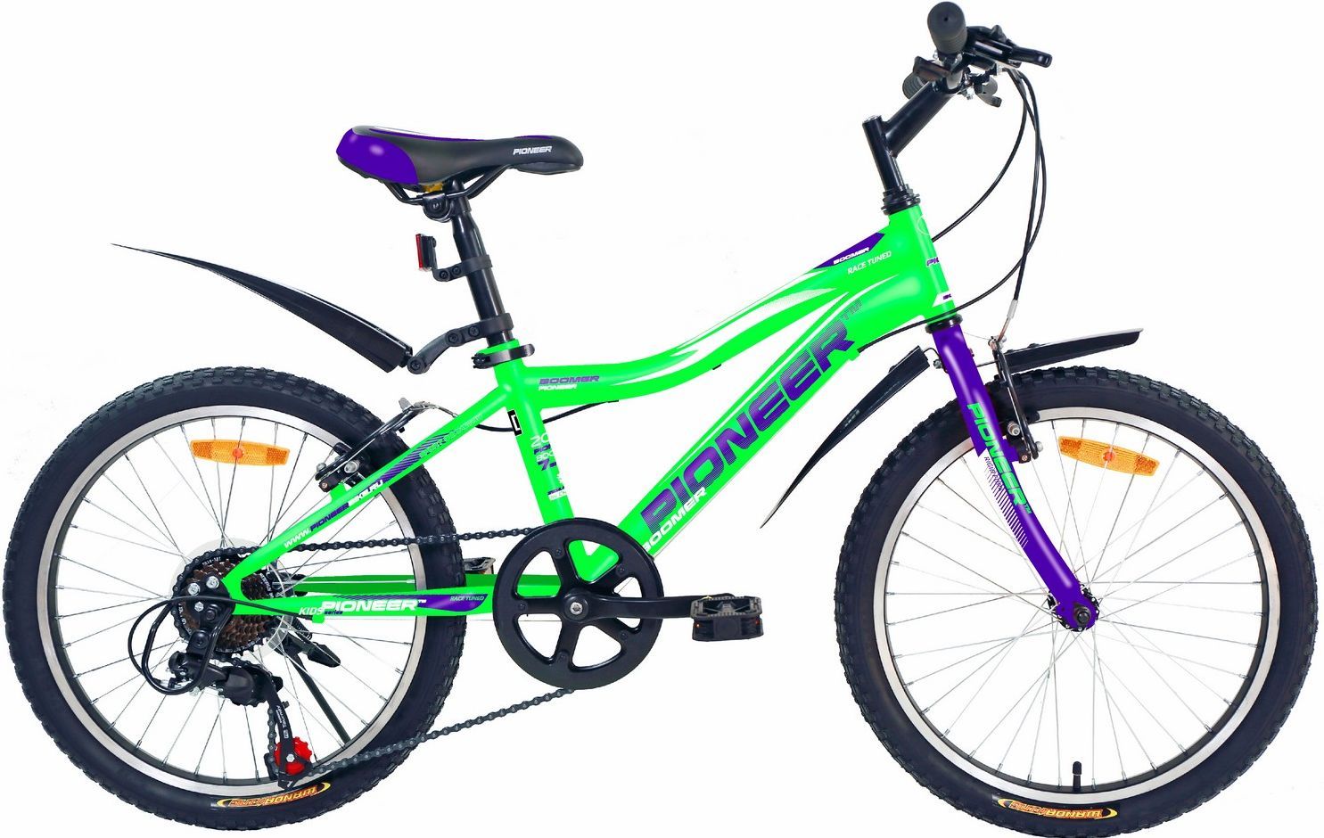 Велосипед PIONEER BOOMER 20"/11" green-darkblue-white