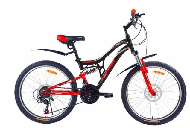 Велосипед PIONEER FORSAGE 24"/14" black-red-gray