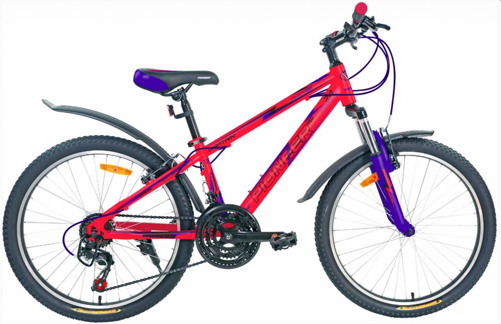 Велосипед PIONEER CAPTAIN 24"/12" red-darkblue-black