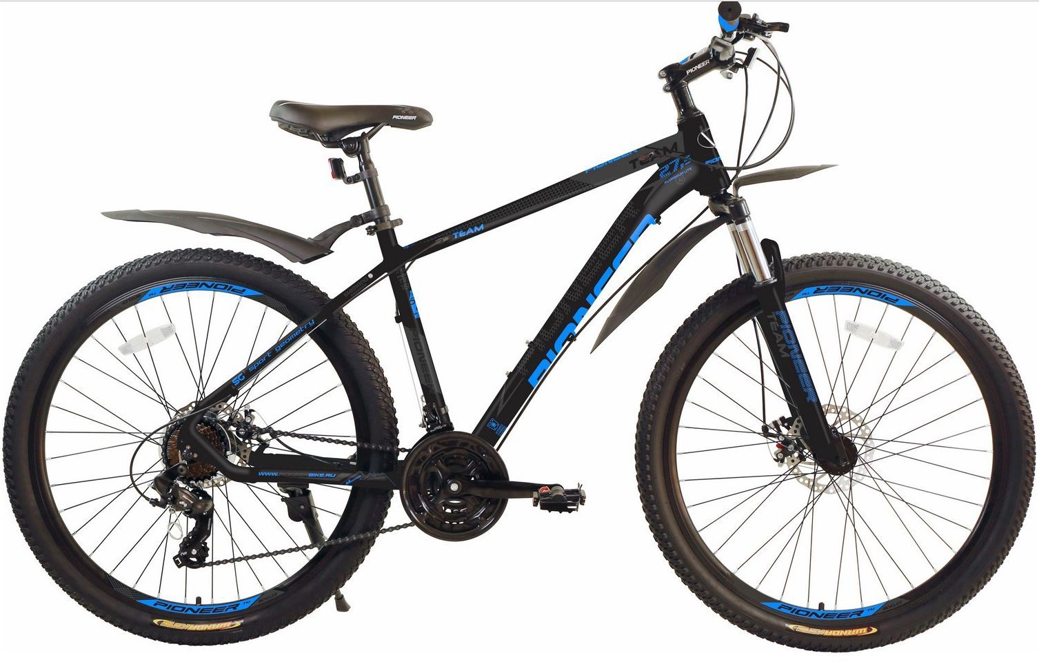 Велосипед PIONEER TEAM 27,5" AL/18" black-blue-gray