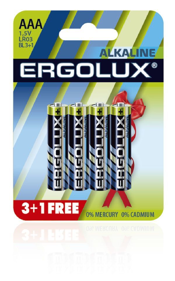  ERGOLUX (12865) Alkaline LR03 BL 3+1(FREE)