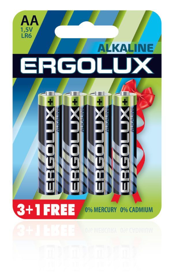   ERGOLUX (12866) Alkaline LR6 BL 3+1(FREE)