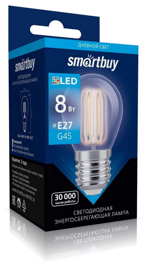  SMARTBUY (SBL-G45F-8-40K-E27) 8W/4000/E27