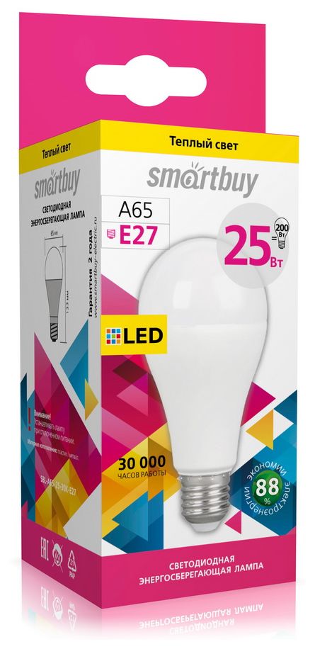  SMARTBUY (SBL-A65-25-30K-E27) 25W/3000/E27