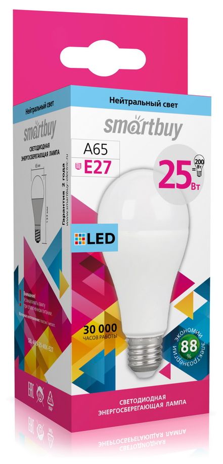  SMARTBUY (SBL-A65-25-40K-E27) 25W/4000/E27