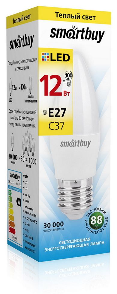  SMARTBUY (SBL-C37-12-30K-E27) 12W/3000/E27