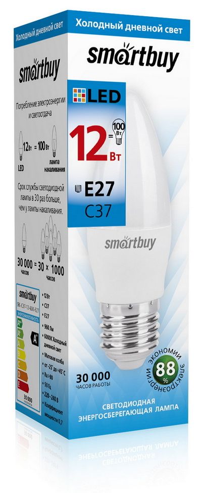  SMARTBUY (SBL-C37-12-60K-E27) 12W/6000/E27