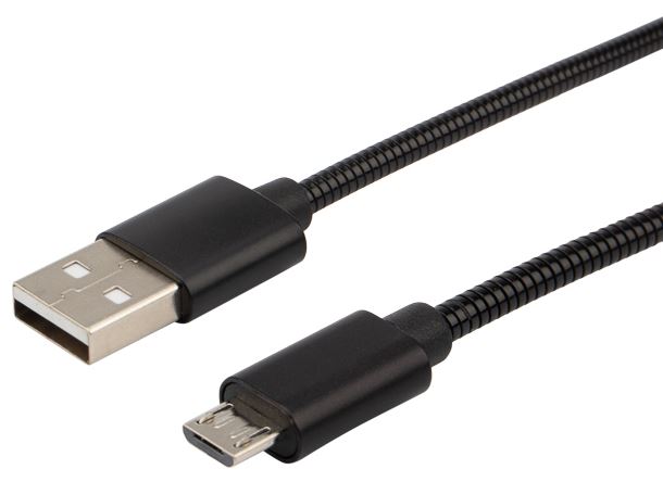  REXANT (18-4241)  USB-micro USB/metall/black/1m/REXANT