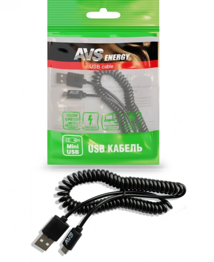 Кабель AVS MN-32 mini USB (2м, витой)