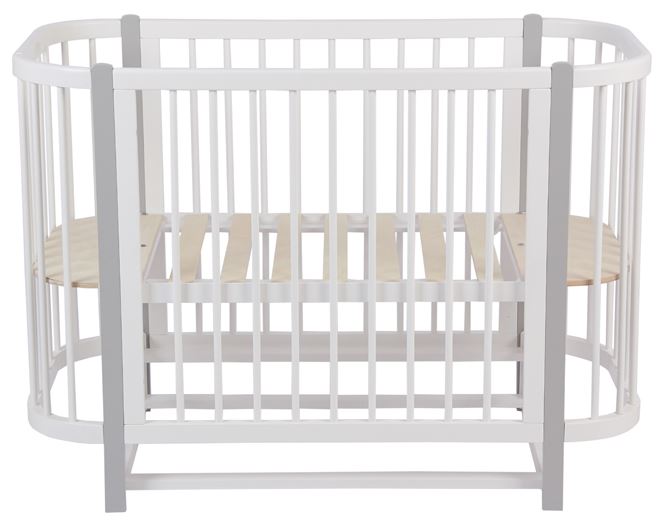Кроватка POLINI Кроватка детская Polini kids Simple 350, белый-серый (1кор)