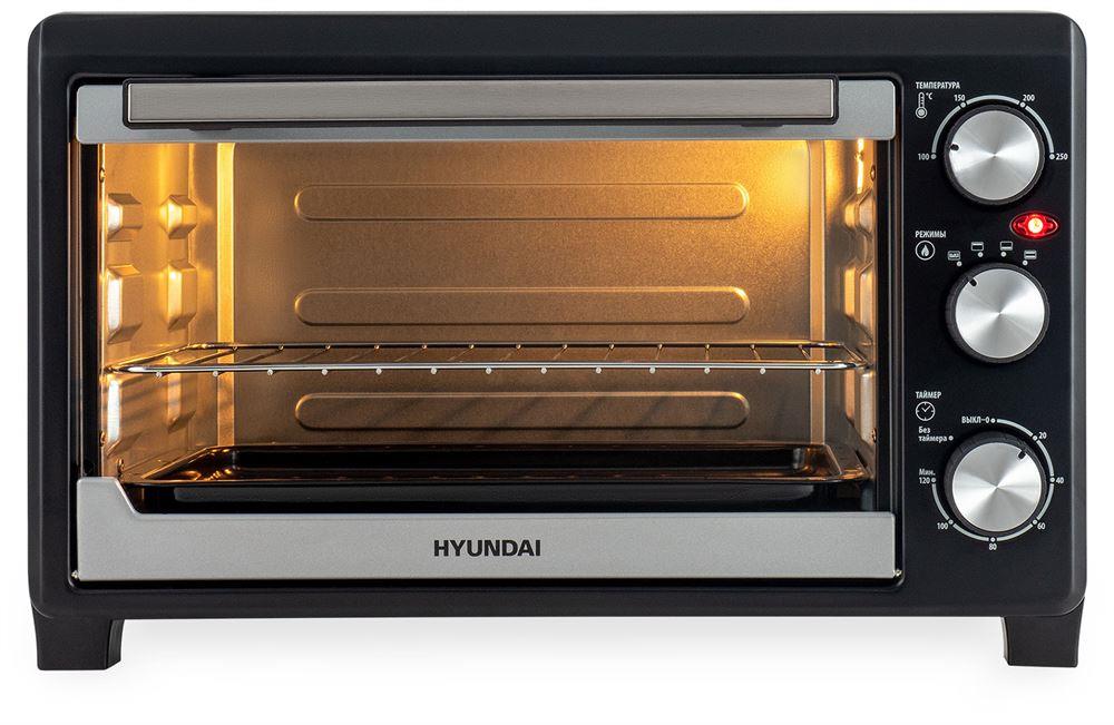 Мини-печь HYUNDAI MIO-HY072 серебристый/черный