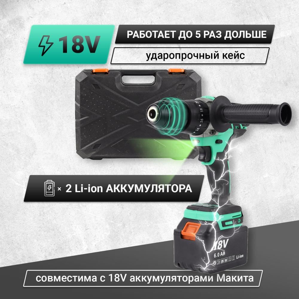 �����-���������� ZITREK Green Impact 18V (18�, Li-ion 2x6.0��) 063-4046