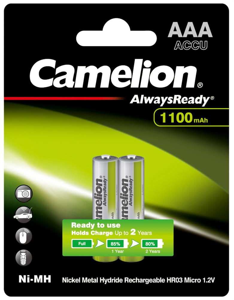  CAMELION (15037) Always Ready AAA-1100mAh Ni-Mh BL-2