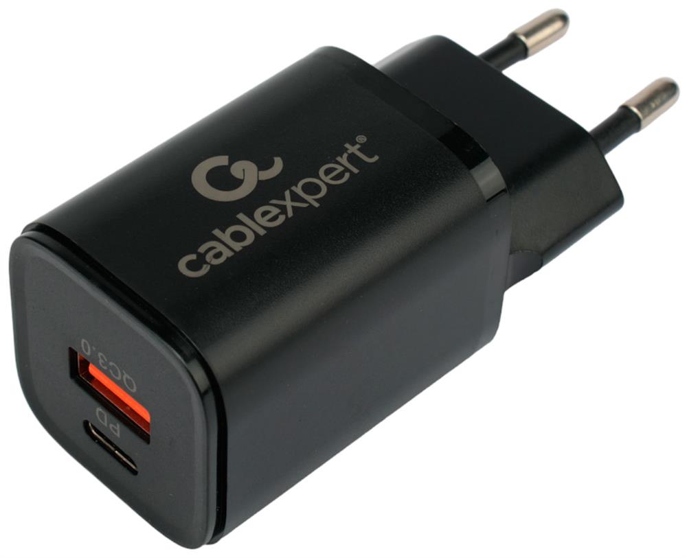 Универсальный адаптер питания CABLEXPERT (21078) MP3A-PC-43 QC3.0/PD черный