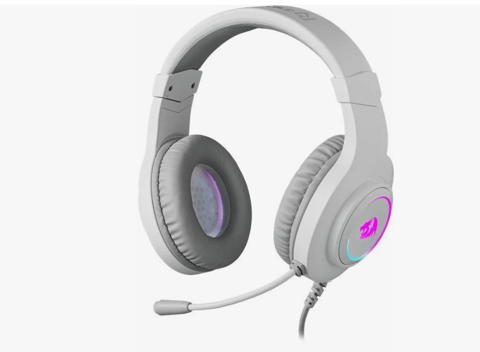 Игровая гарнитура REDRAGON (70840) Hylas Белые, RGB, 3.5 Jack