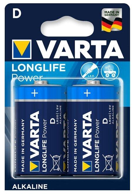  VARTA ������� Longlife power LR20 BL2 Alkaline D (2��) �������