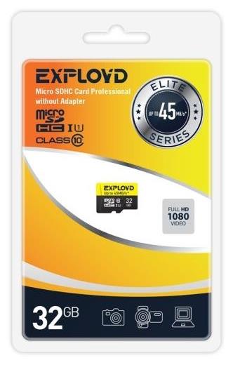  EXPLOYD 32GB microSDHC Class 10 UHS-1 Elite [EX032GCSDHC10UHS-1-ElU1 w]