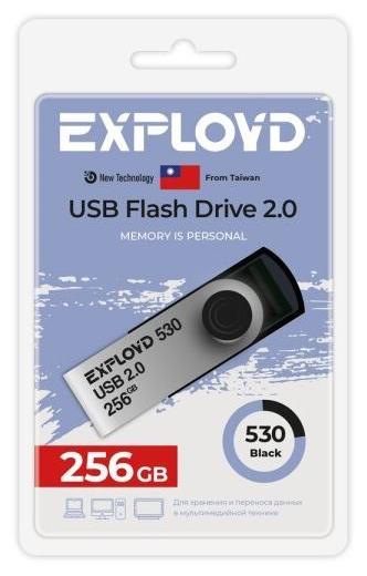 USB флэш-накопитель EXPLOYD 256GB 530 Black 2.0...