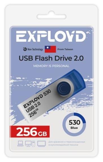 USB флэш-накопитель EXPLOYD 256GB 530 Blue 2.0...