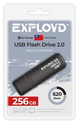 USB флэш-накопитель EXPLOYD 256GB 620 Black 2.0...