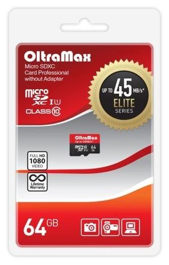   OLTRAMAX MicroSDXC 64GB Class 10 UHS-1 Elite