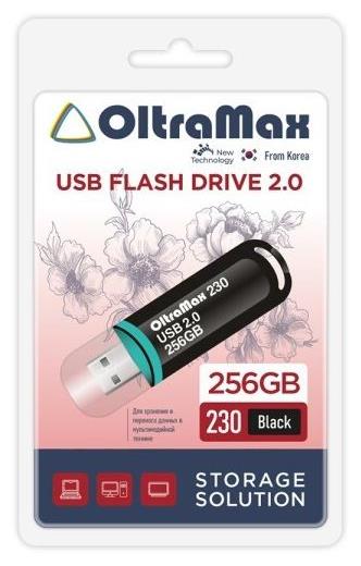 USB - OLTRAMAX 256GB 230 Black 2.0 [OM-256GB-230-Black]