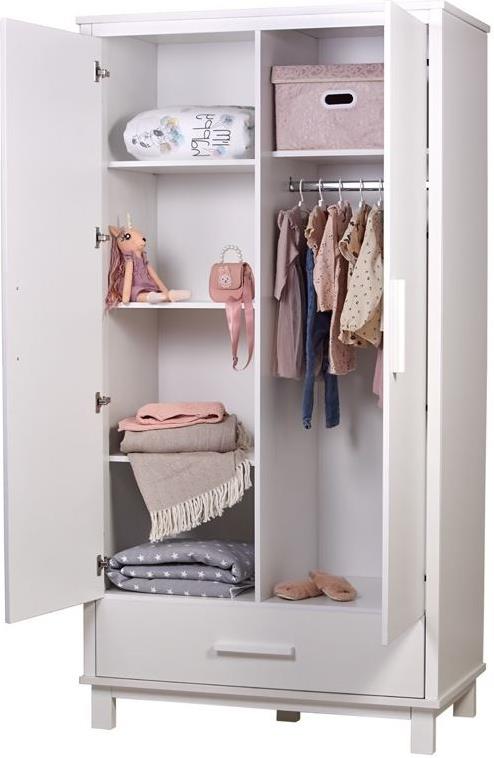Шкаф POLINI Шкаф двухсекционный Polini kids Simple 3410, с 1 ящиком, белый (4