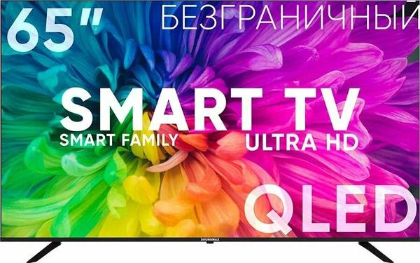 LED  SOUNDMAX SM-QLED65T2SU UHD SMART TV 