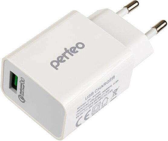  PERFEO (I4659) СЗУ USB, QC3.0, 18W, белый