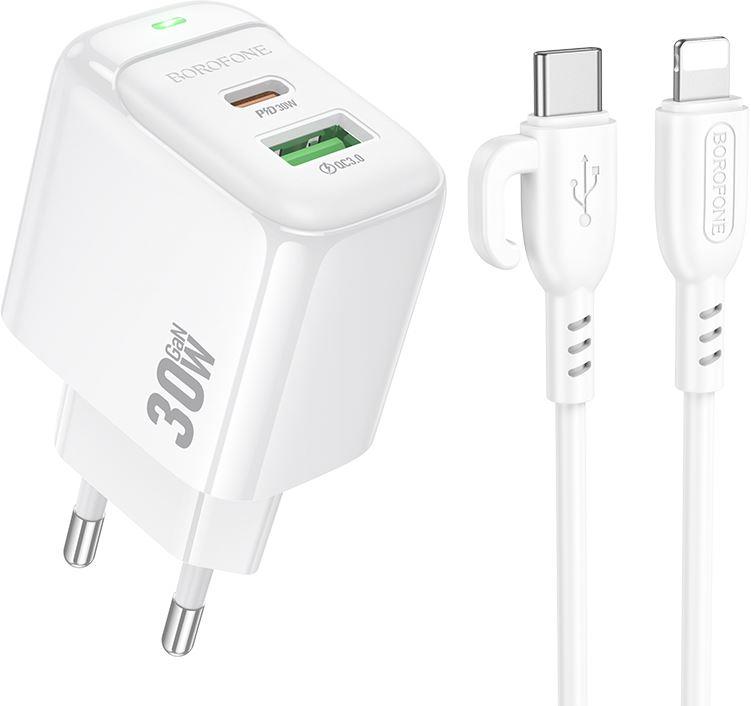 СЗУ BOROFONE (6941991113888) BAS45Aai 2USB 3.0A PD 30W QC3.0