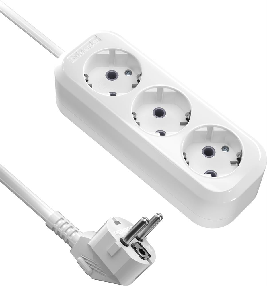 Удлинитель DEFENDER (99371) R330 16 А, 3 роз х...