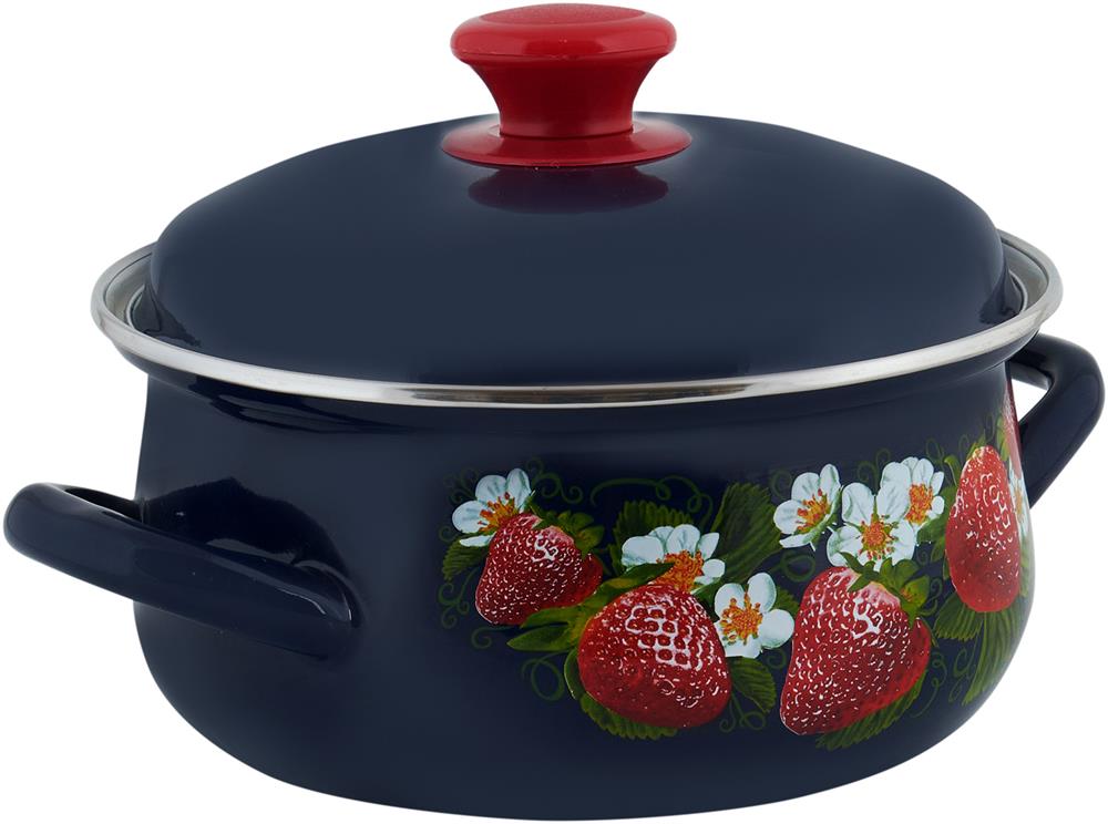Кастрюля КМЗ 61915-143/6 эмал сфер 4,0л с рис,...