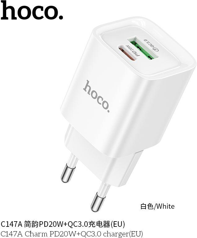 СЗУ HOCO (6942007630276) C147A 1USB+1Type-C...