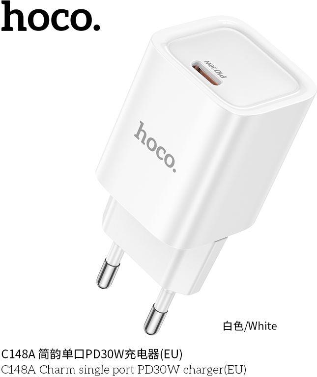 СЗУ HOCO (6942007630306) C148A 1Type-C PD 30W быстрая зарядка , White