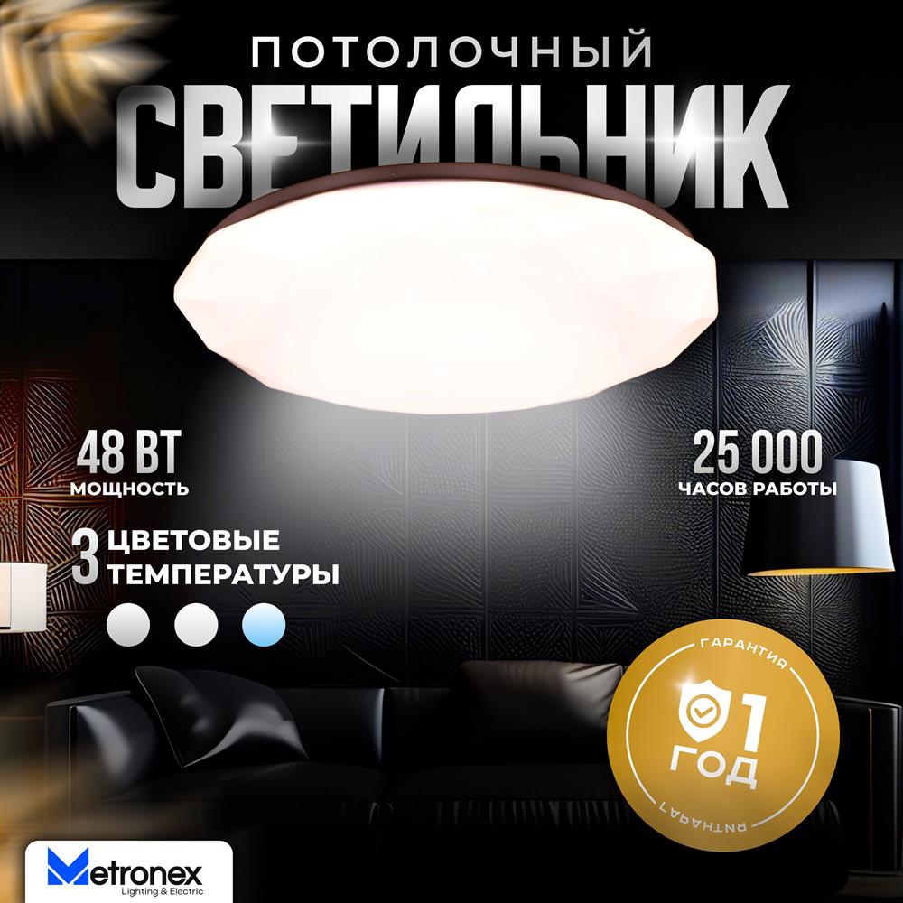 Светильник METRONEX (MLR-07SS) MLR-07 ,48Вт...