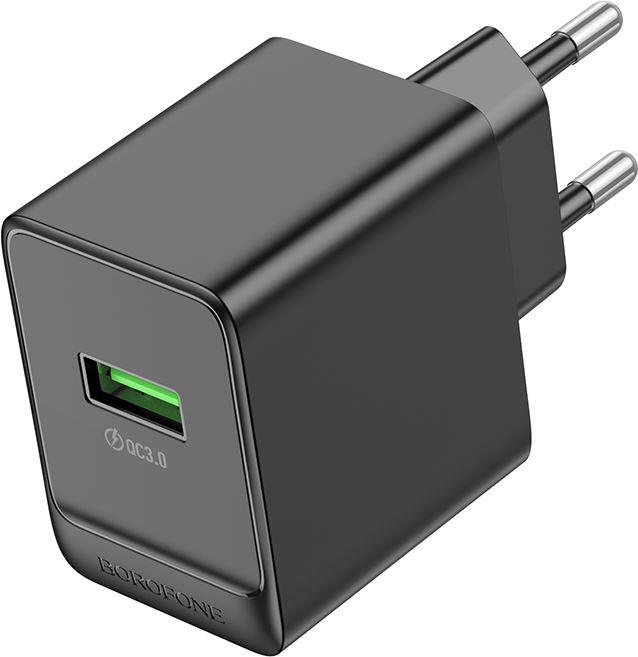 СЗУ BOROFONE (6941991104732) BAS12A 1USB 3.0A QC3.0 18W Black