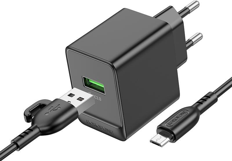 СЗУ BOROFONE (6941991104756) 1м 1USB 3.0A QC3.0...