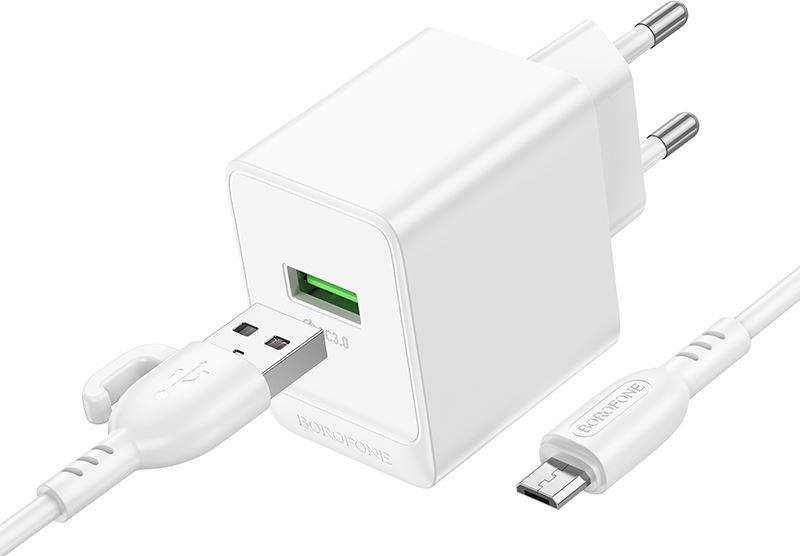 СЗУ BOROFONE (6941991104763) 1м 1USB 3.0A QC3.0...