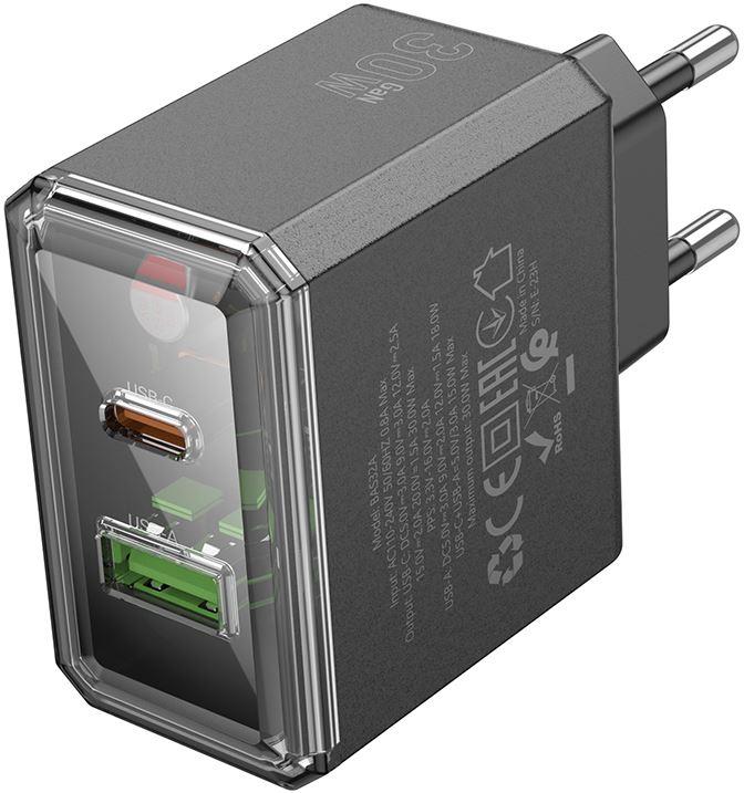 СЗУ BOROFONE (6941991110641) 1USB+1Type-C 3.0A...