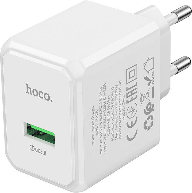 СЗУ HOCO (6942007603690) CS12A 1USB 3.0A QC3.0...