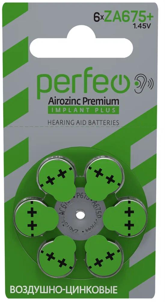 Батарейки PERFEO (PF ZA675+/6BL IMP) ZA675+/6BL...